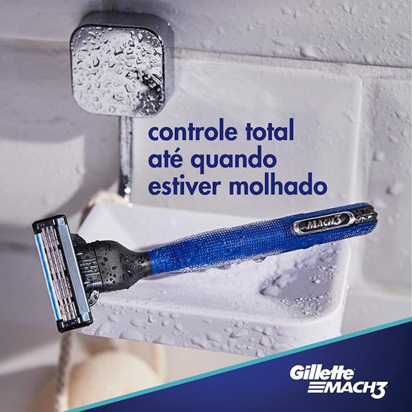 Imagem de Kit 2 Aparelho de Barbear Gillette Mach3 Acqua-Grip +2 Refil