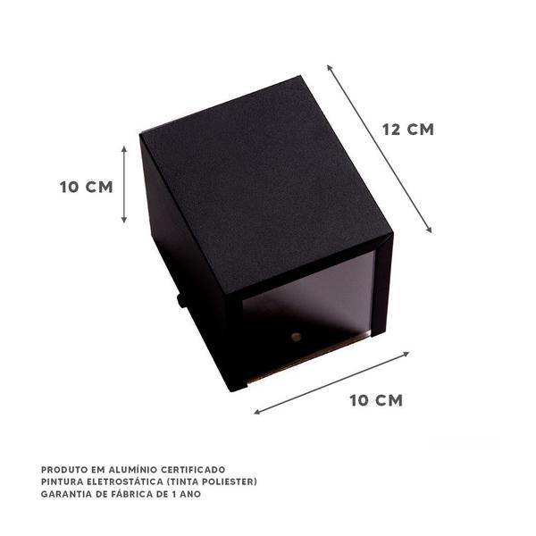 Kit 2 Arandela Ar1210 Interno Externo Aluminio + Lampada Led 5w - IDEALLUME Imagem de Kit 2 Arandela Ar1210 Interno Externo Aluminio + Lampada Led 5w