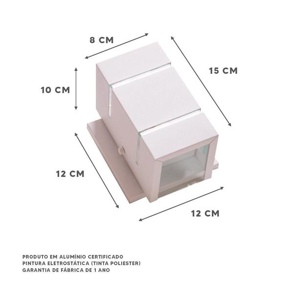 Kit 2 Arandela Branco 2 Focos 2 Frisos C/Base Parede Ar1512 - Ideallume Imagem de Kit 2 Arandela Branco 2 Focos 2 Frisos C/Base Parede Ar1512