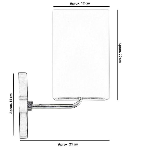 Imagem de Kit 2 Arandela De Cupula Quadrada Elos Bege