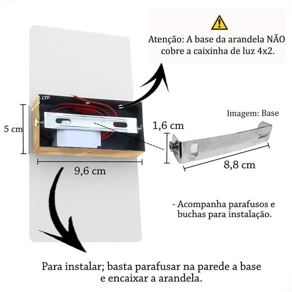 Kit 2 Arandela Interna Sala Acrilico Jateado Led Integrado - Acende A Luz Imagem de Kit 2 Arandela Interna Sala Acrilico Jateado Led Integrado