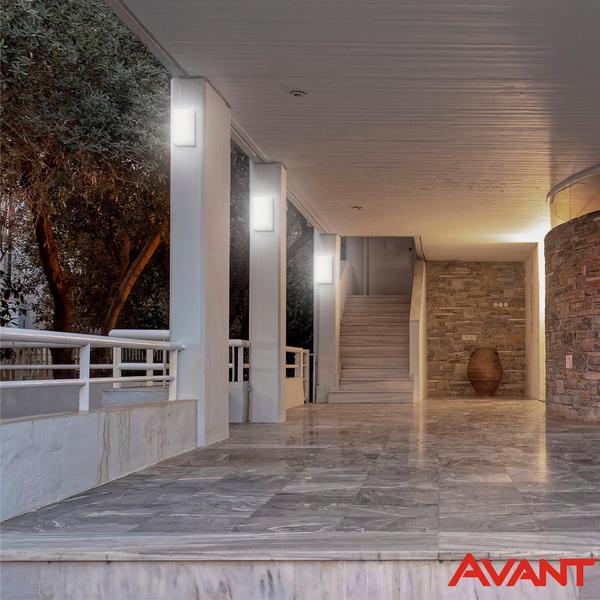 Kit 2 Arandela Parede Externa Flat 12W Branco Frio 6500K IP65 - Avant Imagem de Kit 2 Arandela Parede Externa Flat 12W Branco Frio 6500K IP65