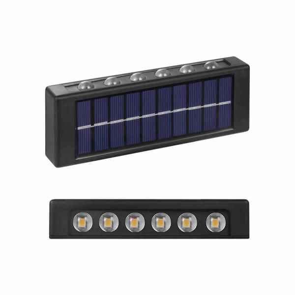 Imagem de Kit 2 Arandela Solar Luminaria Spot Duplo Parede Jardim