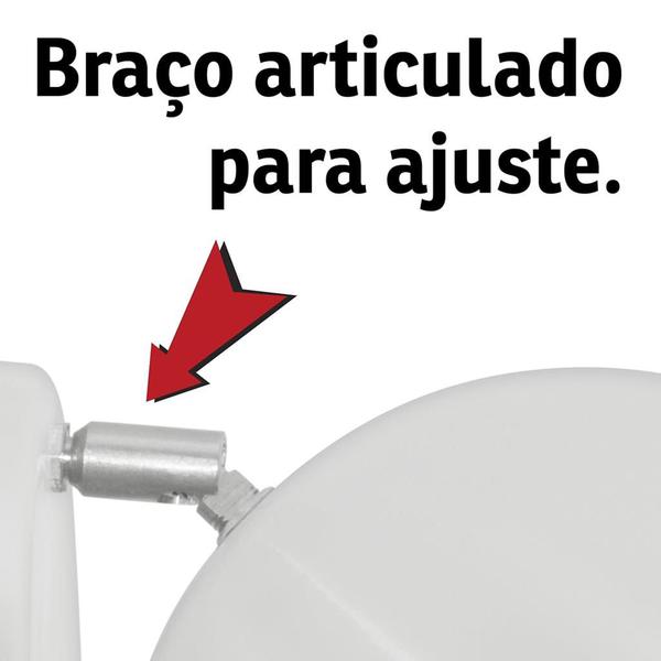 Imagem de Kit 2 Arandelas Articuladas Retrô Bola Branco/Branco