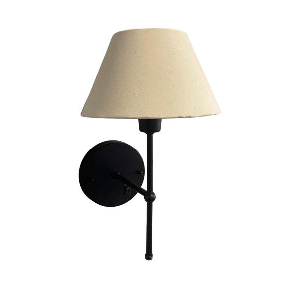 Kit 2 Arandelas de Parede Com Interruptor liga desliga Com Cupula Algodao Ref 16 - TANGERINA Imagem de Kit 2 Arandelas de Parede Com Interruptor liga desliga Com Cupula Algodao Ref 16