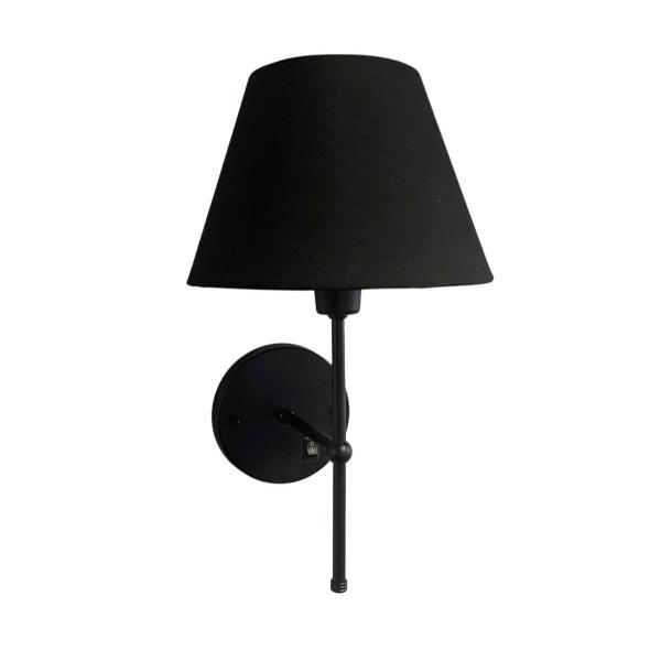 Kit 2 Arandelas Luminária de Parede Com Interruptor liga/desliga Com Cúpula algodão Ref 19 - TANGERINA Imagem de Kit 2 Arandelas Luminária de Parede Com Interruptor liga/desliga Com Cúpula algodão Ref 19
