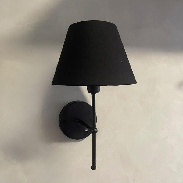 Kit 2 Arandelas Luminária de Parede Com Interruptor liga/desliga Com Cúpula algodão Ref 19 - TANGERINA Imagem de Kit 2 Arandelas Luminária de Parede Com Interruptor liga/desliga Com Cúpula algodão Ref 19