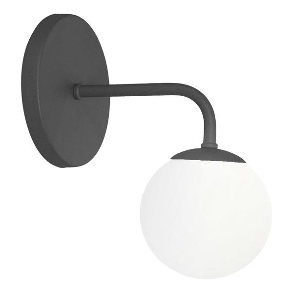 Imagem de Kit 2 Arandelas Luminária Parede Bolinha Globo Vidro Preto