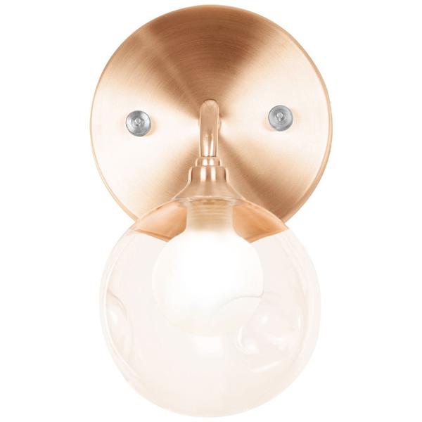 Kit 2 Arandelas New Cobre Harmony Bolinha Ambar - MARRYLUZ Imagem de Kit 2 Arandelas New Cobre Harmony Bolinha Ambar