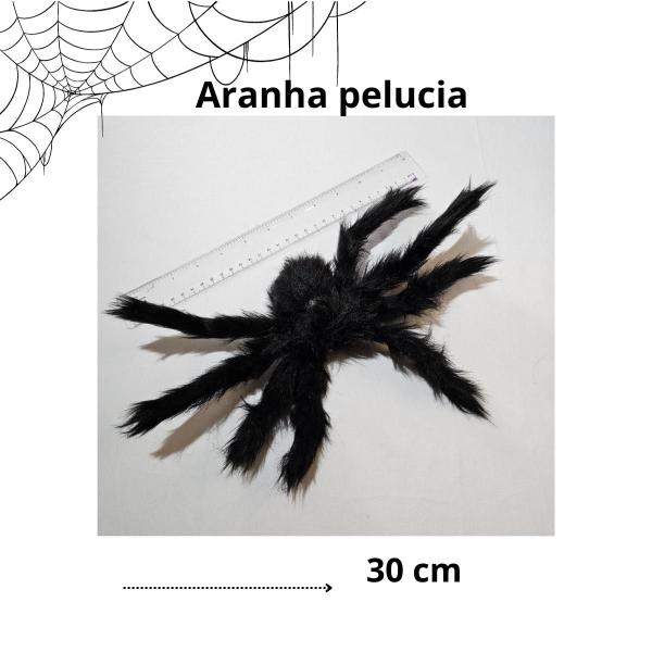 Imagem de Kit 2 aranha 30cm+ 1 teia gigante + 12 aranhas halloween