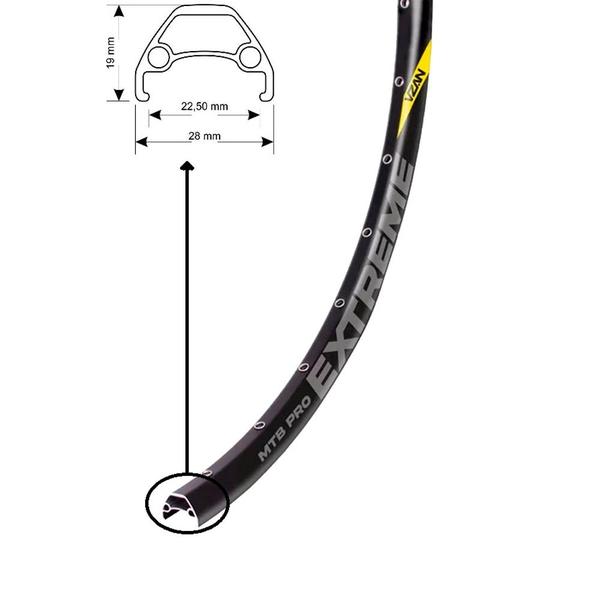 Kit 2 Aros 26/36 Furos Tubeless Cross Country Mtb Extreme Pro Vzan Imagem de Kit 2 Aros 26/36 Furos Tubeless Cross Country Mtb Extreme Pro Vzan
