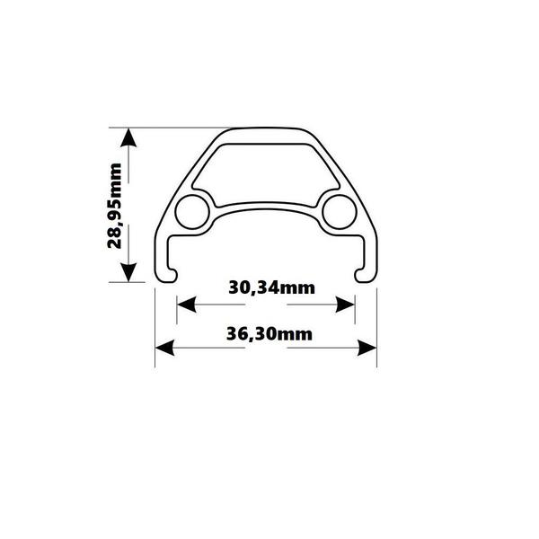 Imagem de Kit 2 Aros Roda 26/36 Furos Brutus Freio a Disco Bicicleta Mtb Downhill Absolute