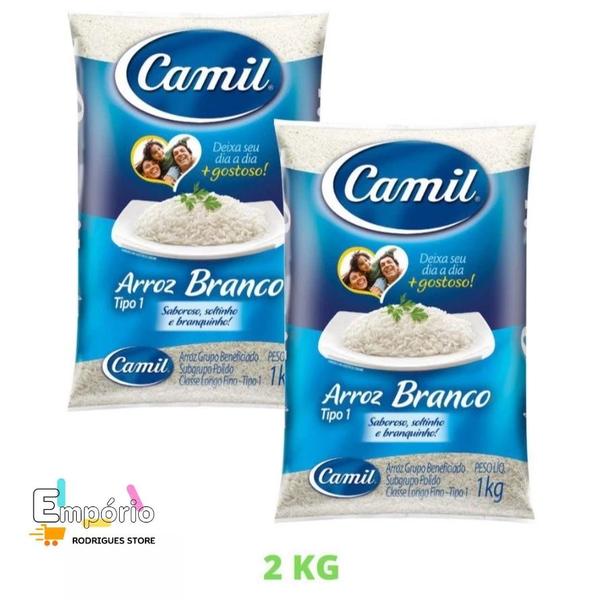 Imagem de KIT 2  - Arroz Branco - Camil tipo 1 - agulhinha 1kg