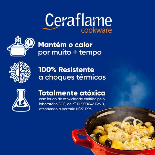 Imagem de Kit 2 Assadeiras Cerâmica 3,5L Chocolate Clear Ceraflame