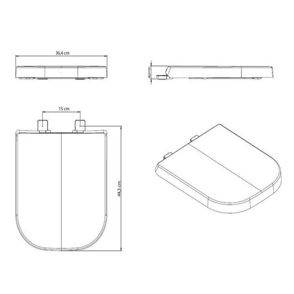 Imagem de Kit 2 Assentos Original Termofixo Softclose Prime Incepa Beige