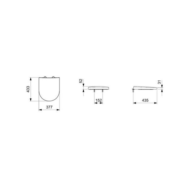 Imagem de Kit 2 Assentos Sanitário com Softclose Smart Celite Branco Brilhante