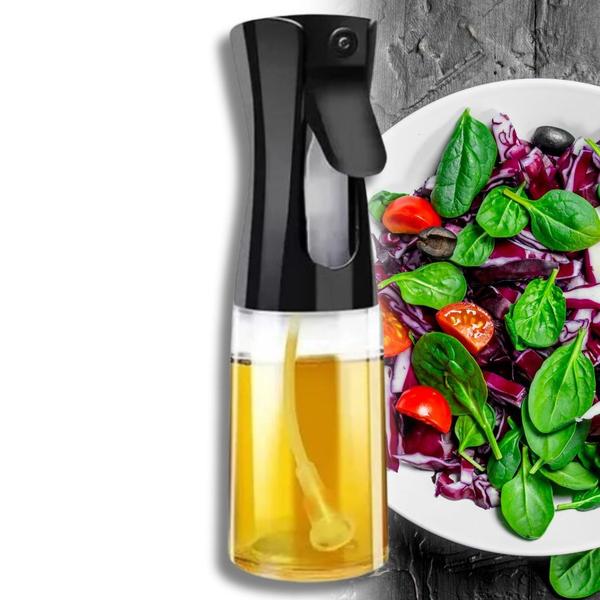 Imagem de Kit 2 Azeite Spray 200ml Pulverizador Óleo Vinagre Vidro Galheteiro Culinário Cozinha Borrifador Chefe Multiuso Plástico Salada