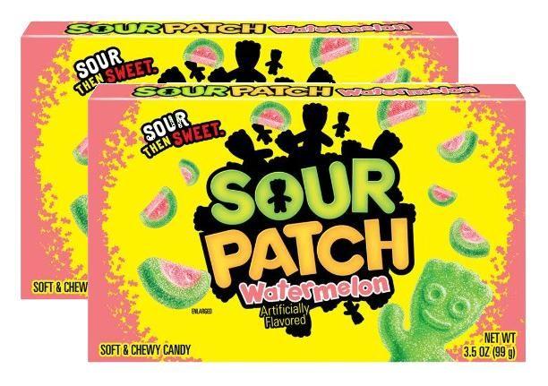 Imagem de kit 2 Bala Azedinha Sour Patch kids Sabor Melancia 99g