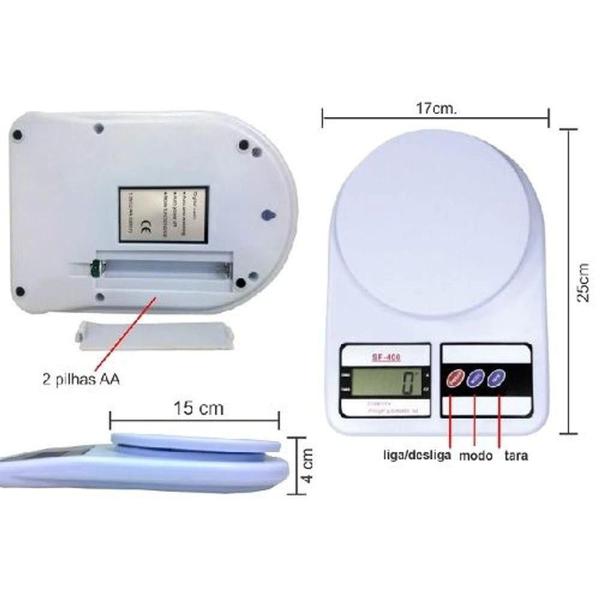 Imagem de Kit 2 Balança Cozinha Profissional 10Kg Digital E Eletrônica