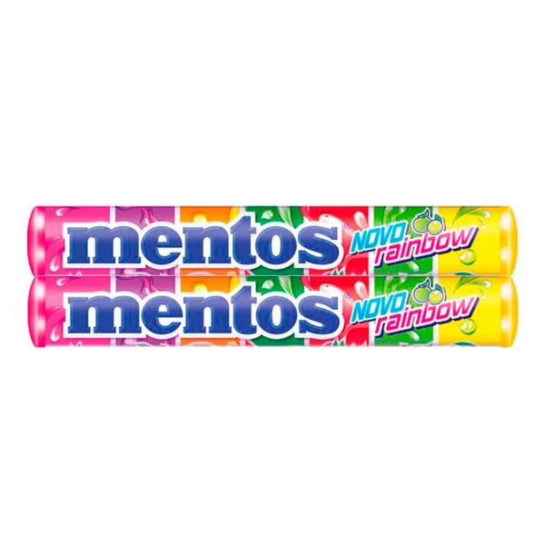 Kit 2 Balas Mentos Novo Rainbow 37,5g Imagem de Kit 2 Balas Mentos Novo Rainbow 37,5g