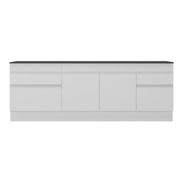 Imagem de Kit 2 Balcões com Rodapé Gabinete Pia 150 cm e Cooktop 70 cm Veneza Multimóveis MP2108.891 Branco