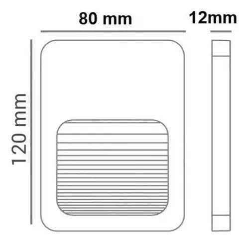 Imagem de kit 2 Balizador Led Slim 4w 3000k Bivolt Parede Escada Muro