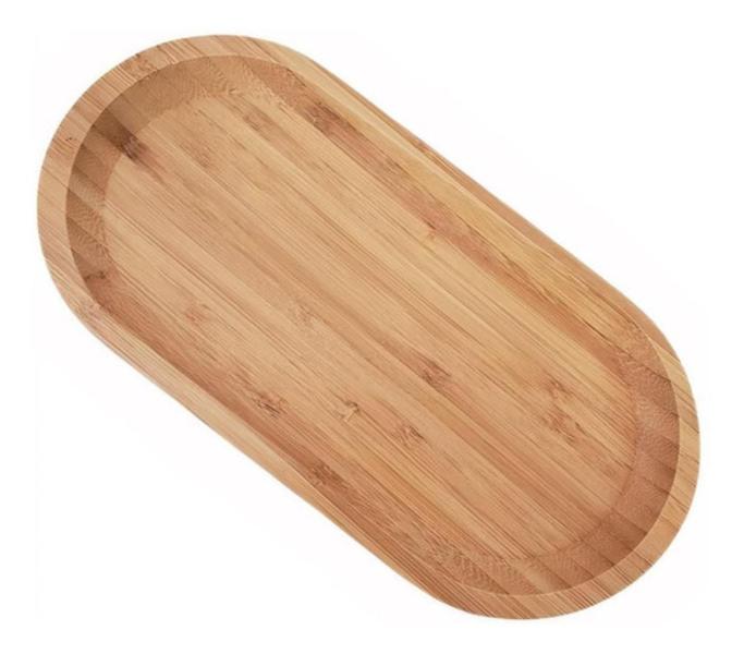 Imagem de Kit 2 Bandejas Bambu Oval 44cm Ecokitchen Mimo Style Travessa Gamela