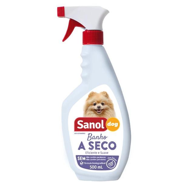 Imagem de kit 2 Banho a Seco Sanol Dog para Cães 500 Ml