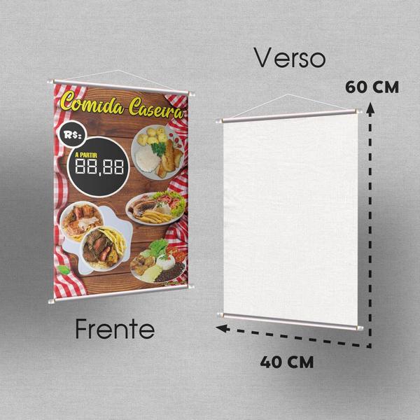 Imagem de Kit 2 Banner Comida Caseira, Marmita, Marmitex, Prato Feito