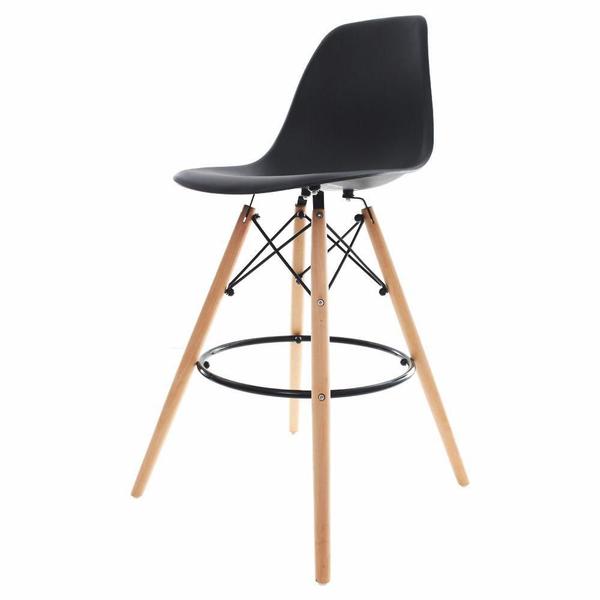 Imagem de Kit 2 Banquetas Alta Charles Eames Eiffel Preta