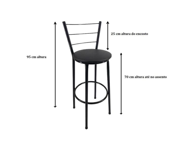 Kit 2 banquetas alta cozinha americana balcão bar bancada - FORTMIX Imagem de Kit 2 banquetas alta cozinha americana balcão bar bancada