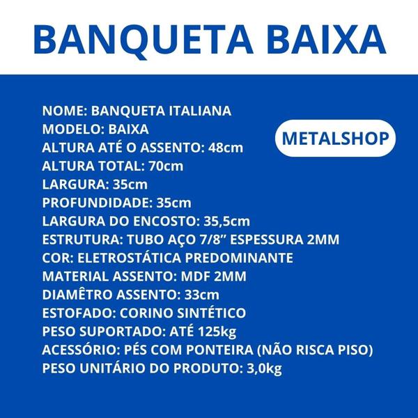 Imagem de Kit 2 Banquetas Baixa Junco Capuccino Para Cozinha Gourmet Americana Bistrô - Prata