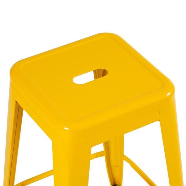 Imagem de Kit 2 Banquetas Médias Iron Tolix 66 Cm Amarelo