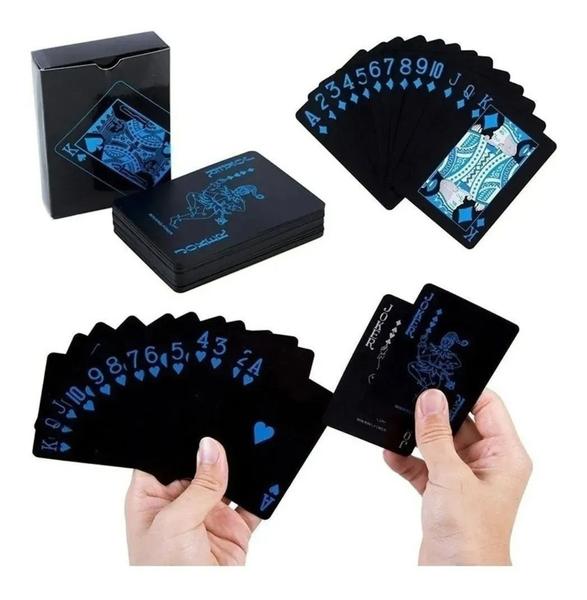 KIT 2 Baralhos Vermelho Azul Black Poker Cartas Jogos Prova Dagua - Coisaria Imagem de KIT 2 Baralhos Vermelho Azul Black Poker Cartas Jogos Prova Dagua