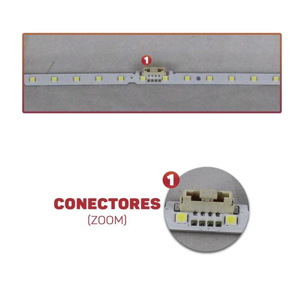 Imagem de Kit 2 Barras 7100-nu65 De Led Compatível Com Tv Un65ru7100g Un65ru7100 Pci Eletroparts