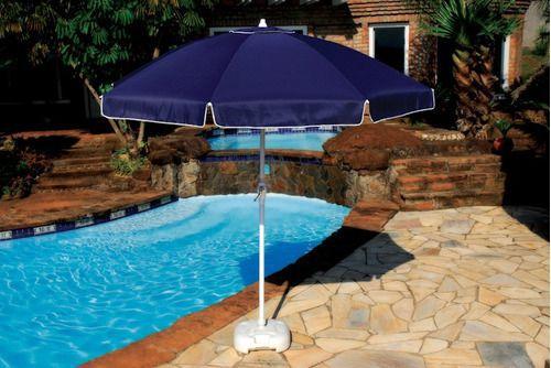 Imagem de Kit 2 Base Plástica Para Guarda Sol Ombrelone Areia Ou Água Praia Piscina Jardim Branco - Mor