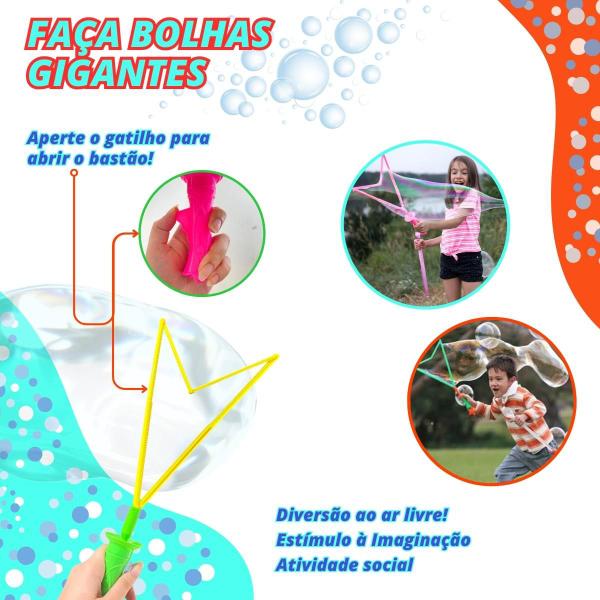 Imagem de Kit 2 Bastão Lança Bolha De Sabão Gigante Brinquedo Com Agua