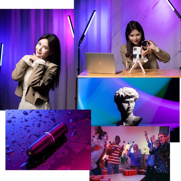Kit 2 Bastão Led Rgb Varinha De Mão Para Foto E Vídeo 20w + Controle Remoto - Lucacell Imagem de Kit 2 Bastão Led Rgb Varinha De Mão Para Foto E Vídeo 20w + Controle Remoto
