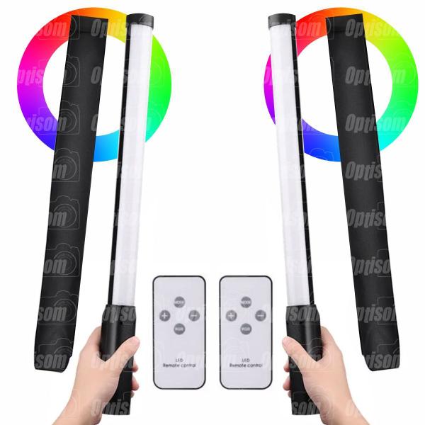 Kit 2 Bastão Led Rgb Varinha De Mão Para Foto E Vídeo 20w + Controle Remoto - Lucacell Imagem de Kit 2 Bastão Led Rgb Varinha De Mão Para Foto E Vídeo 20w + Controle Remoto