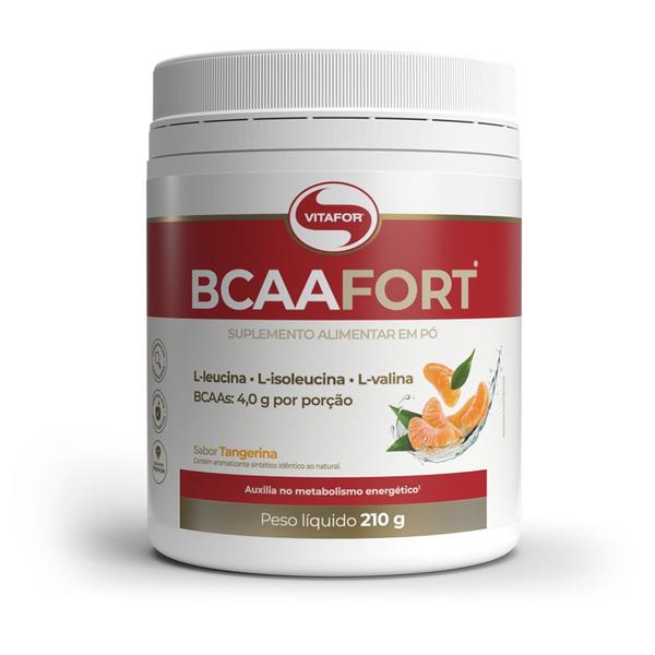 Imagem de Kit 2 BCAA Fort Vitafor Vegano 210g Tangerina