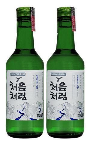 Imagem de kit 2 Bebida Coreana Soju Chum Churum 16,5% Original 360ml