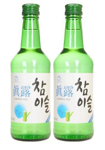 Imagem de kit 2 BEBIDA COREANA SOJU JINRO CHAMISUL FRESH 360ML