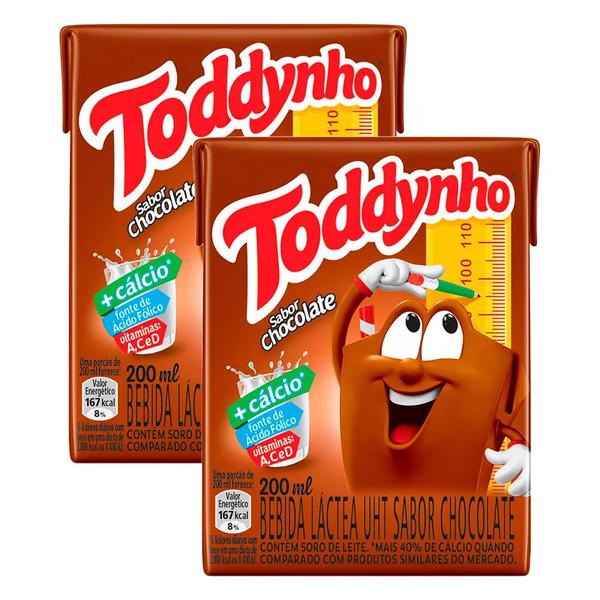 Kit 2 Bebida Láctea Toddynho Tradicional Chocolate com 200ml Imagem de Kit 2 Bebida Láctea Toddynho Tradicional Chocolate com 200ml