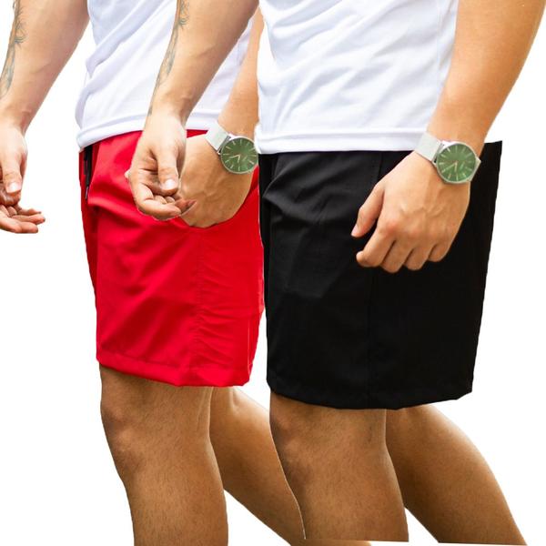 Imagem de Kit 2 Bermuda Shorts Masculino Treino Exercício Funcional Academia Varias Cores Liso Corrida