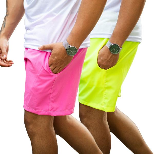 Imagem de Kit 2 Bermuda Shorts Masculino Treino Exercício Funcional Academia Varias Cores Liso Corrida