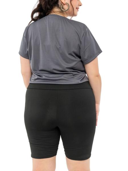 Imagem de Kit 2 Bermudas Legging Plus Size Fitness Cintura Alta