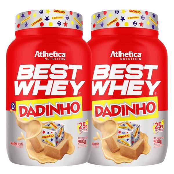 Imagem de Kit 2 Best Whey Isolado Hidro Gourmet Dadinho 900g Atlhetica