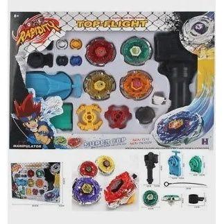 Imagem de Kit 2 Beyblade Metal Fusion Pião C/super Lançador Brinquedos.