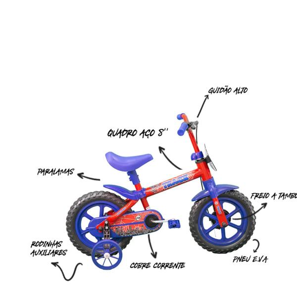 Imagem de Kit 2 Bicicleta Tk3 Trank Arco iris Infantil ARO 12 Bike para Crianças