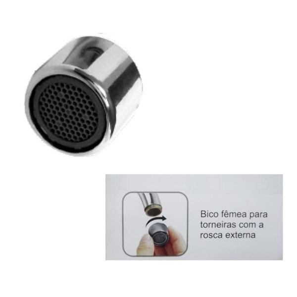 Imagem de Kit 2 Bicos Arejadores Fêmea Para Torneira Filtro Rosca 22mm